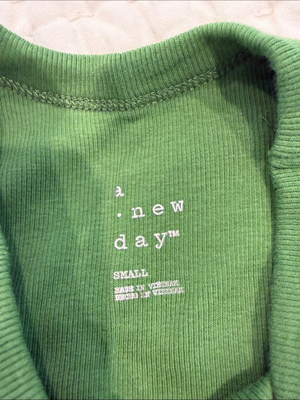 a new day Green Ribbed Tank - Picture 2 of 2